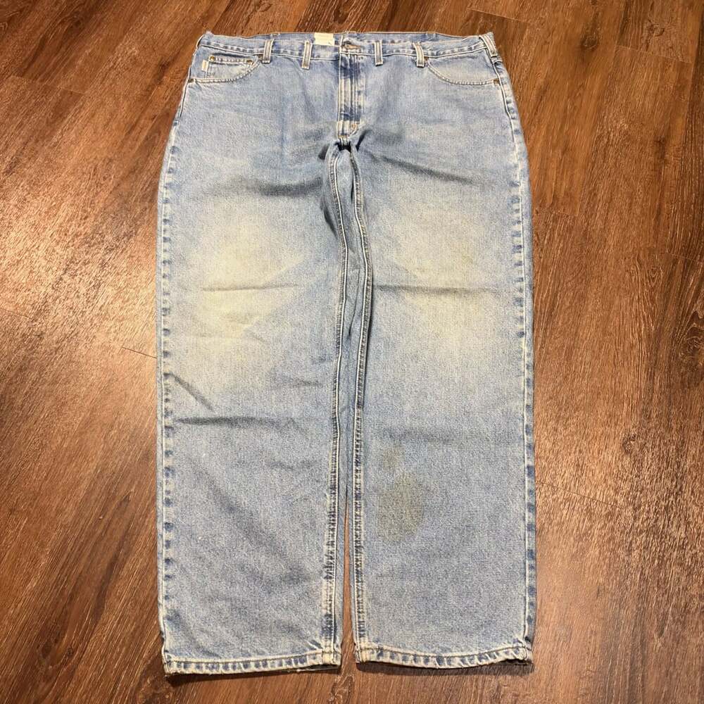 Essential Vintage Carhartt Relaxed Fit Jeans Size 40x32 Light Wash Denim